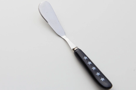 Cermaic White Black Star Butter Knife