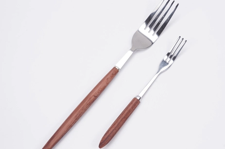 Wood Grain Dessert Fork